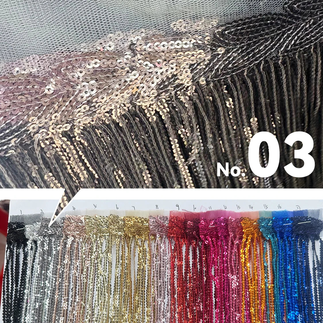 Premium Sequin Fringe Trim (20CM)