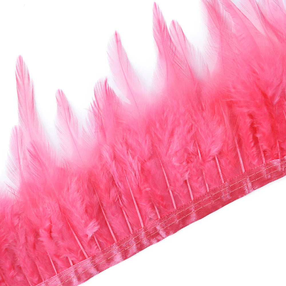 Rooster Feathers Trim Fringe Chicken Feather Strip
