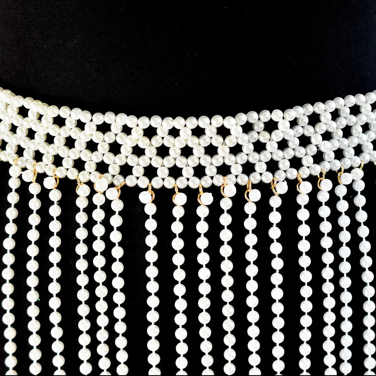 Simulated Pearl Bra & Skirt Chain Jewelry