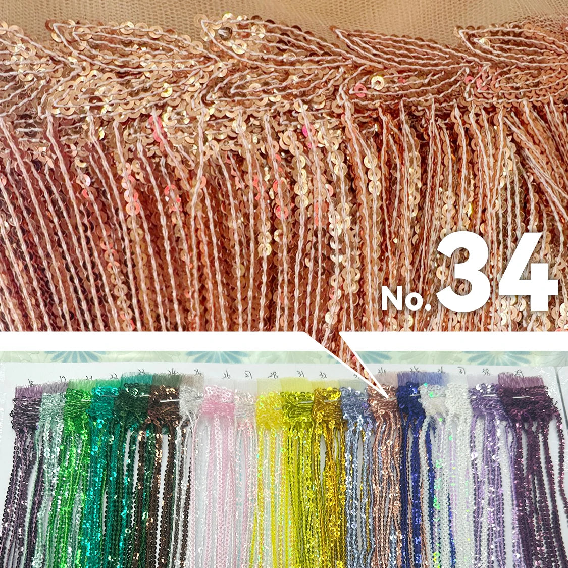 Premium Sequin Fringe Trim (20CM)