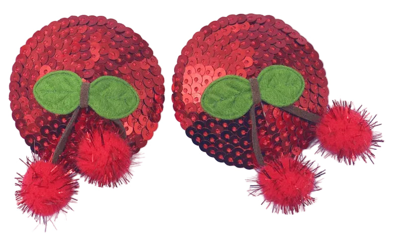 Sparkling Cherry & Fruit Sequined Nipple Pasties Set