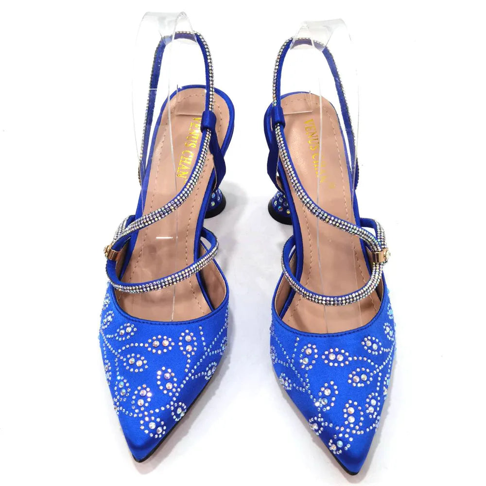 Italian Elegant Pumps with Shoes and Bag Matching Set