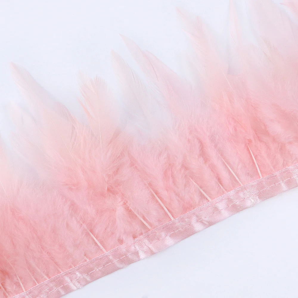 Rooster Feathers Trim Fringe Chicken Feather Strip