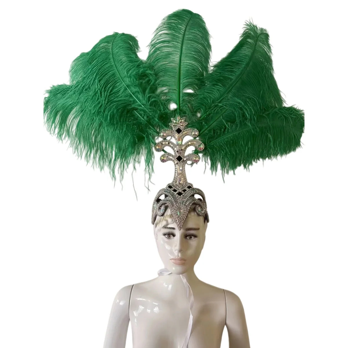 The Stardust Samba Queen – Premium Feathers & Rhinestones Carnival Headdress