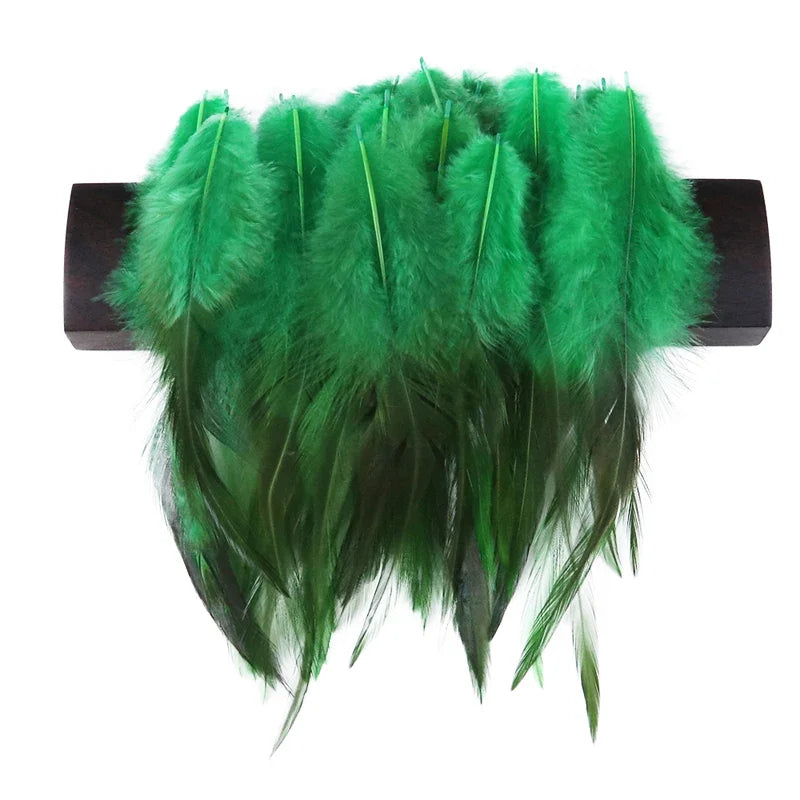 Natural Rooster Feather Fringe Trim 10-15cm