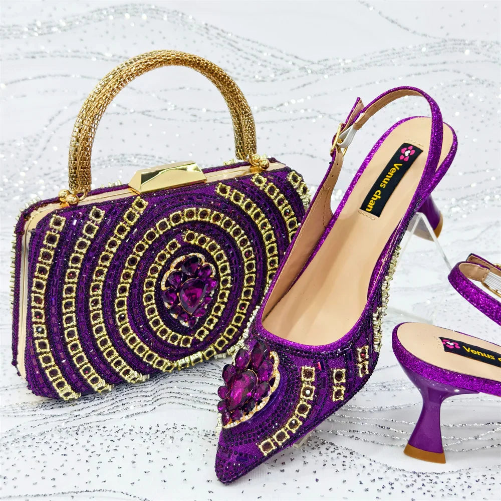 Charming Shoes And Bag Matching Set