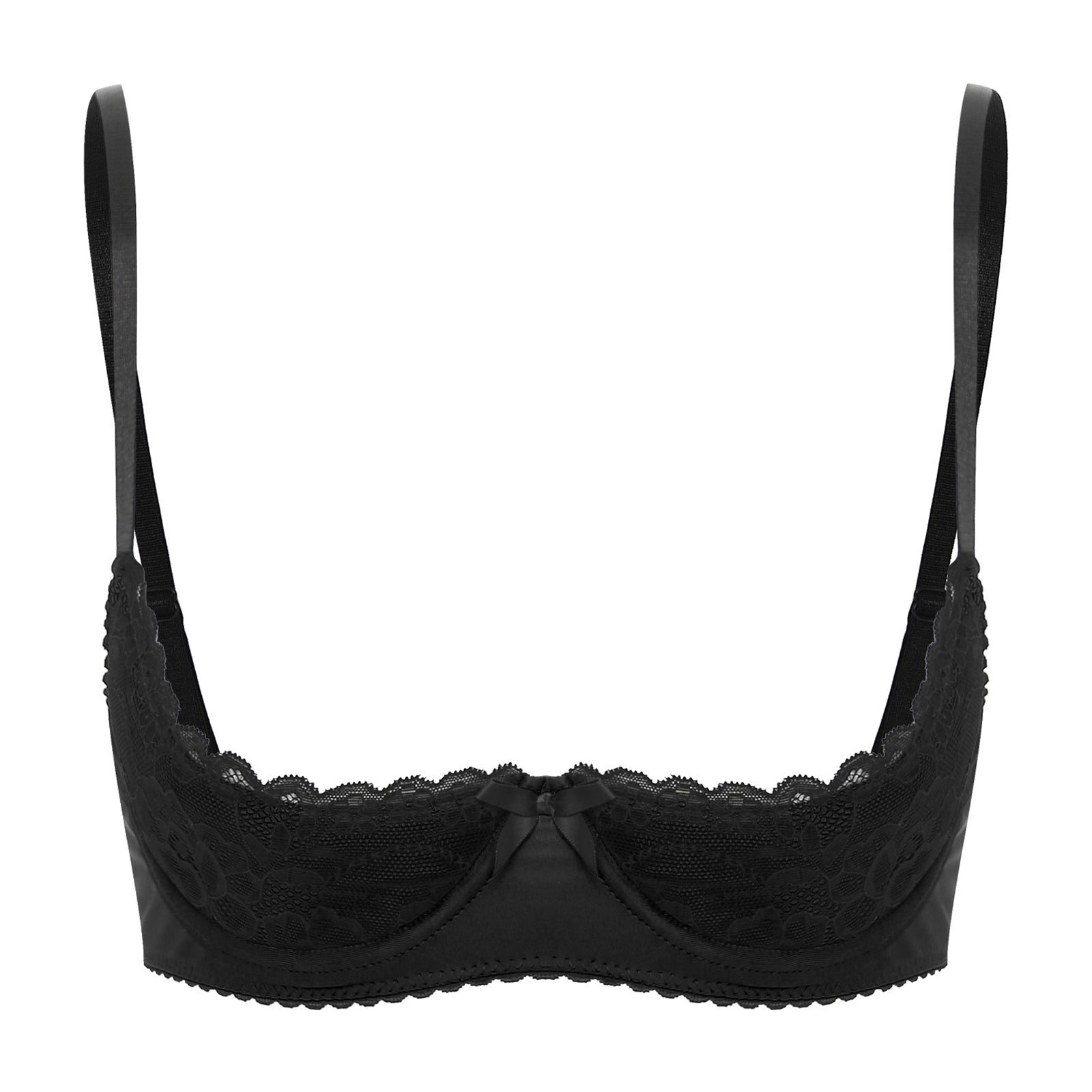 Lace Underwire Half-Cup Balconette Bra