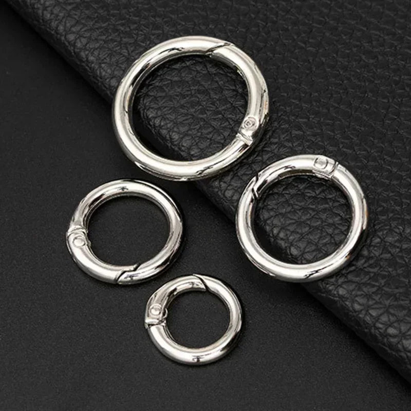 Metal Spring O-Ring Snap Clasp Clips for Bags, Keychains & DIY Crafts