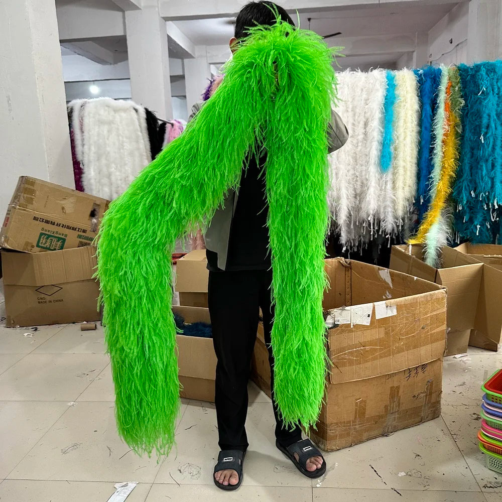 High-Density Ostrich Feather Performance Boa