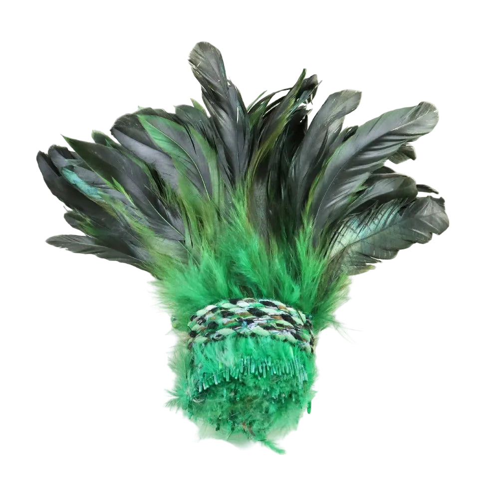 Natural Rooster Saddle Feather Strung Fringe (1 Roll)