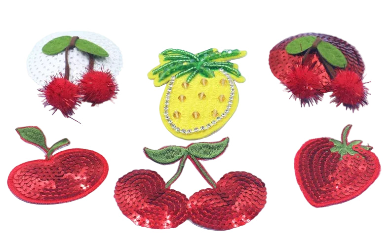 Sparkling Cherry & Fruit Sequined Nipple Pasties Set