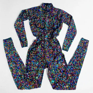 Sparkly Rhinestone Luxury Jumpsuit & Stage Performance Costume