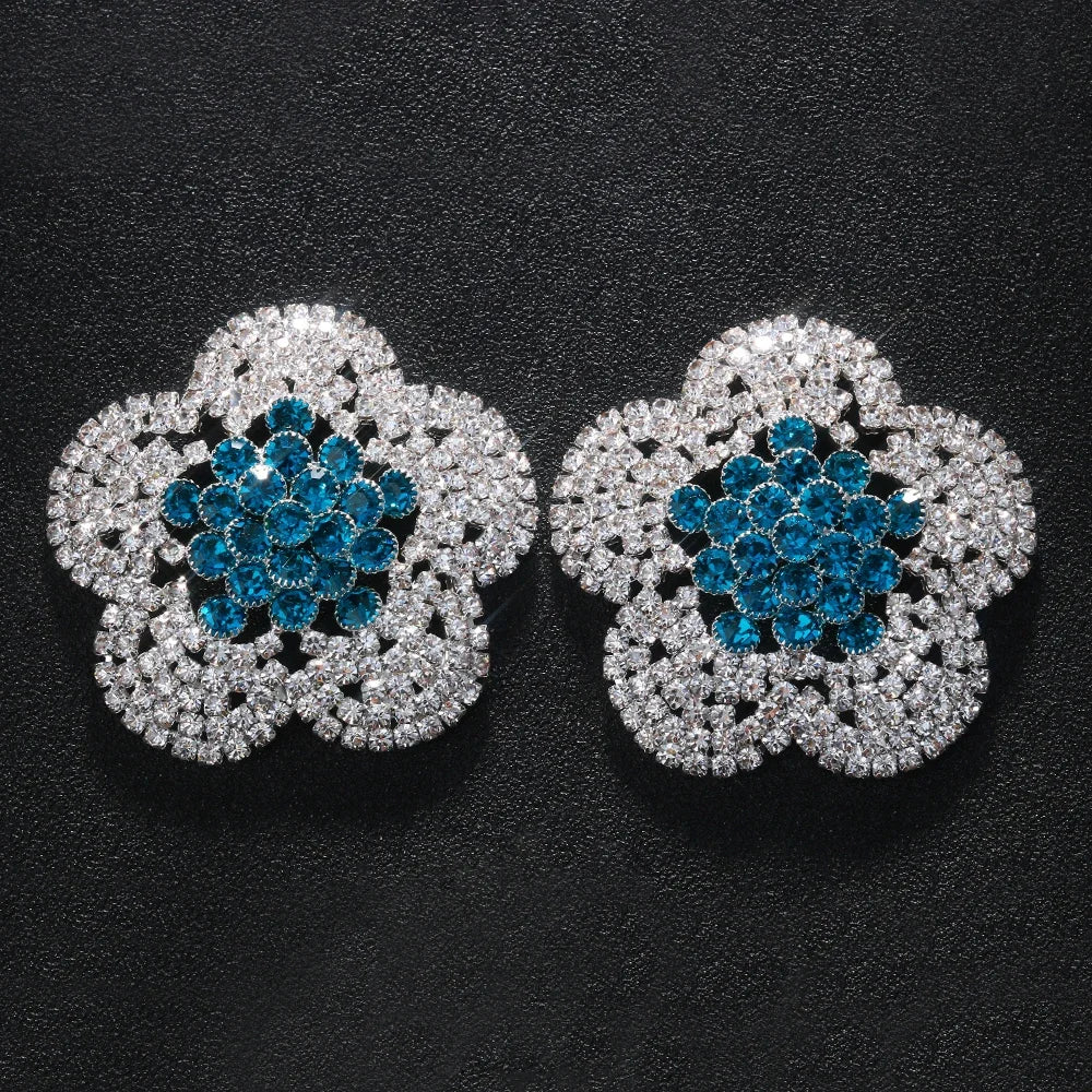Flower Rhinestone Nipple Pasties — Pair
