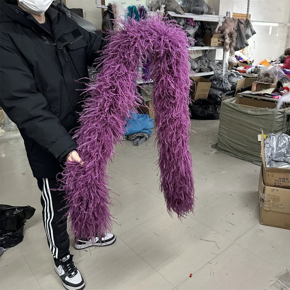 High-Density Ostrich Feather Performance Boa