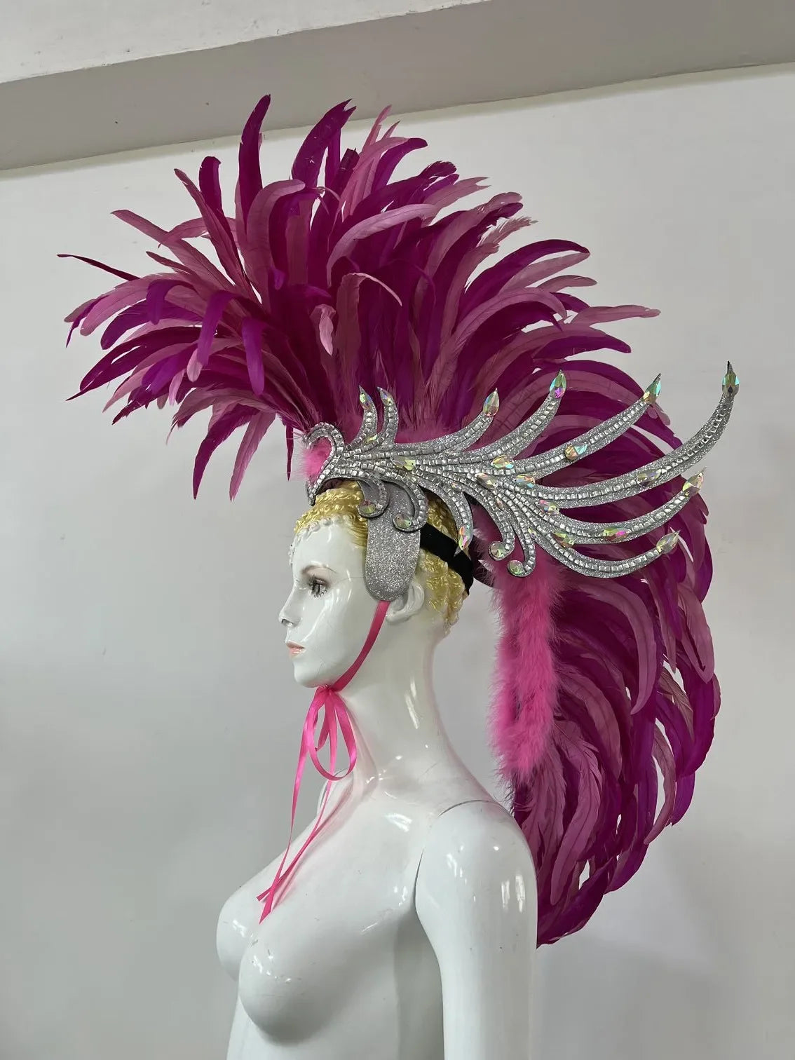 The Stardust Dynasty – Majestic Velvet & Feather Samba Masquerade Crown