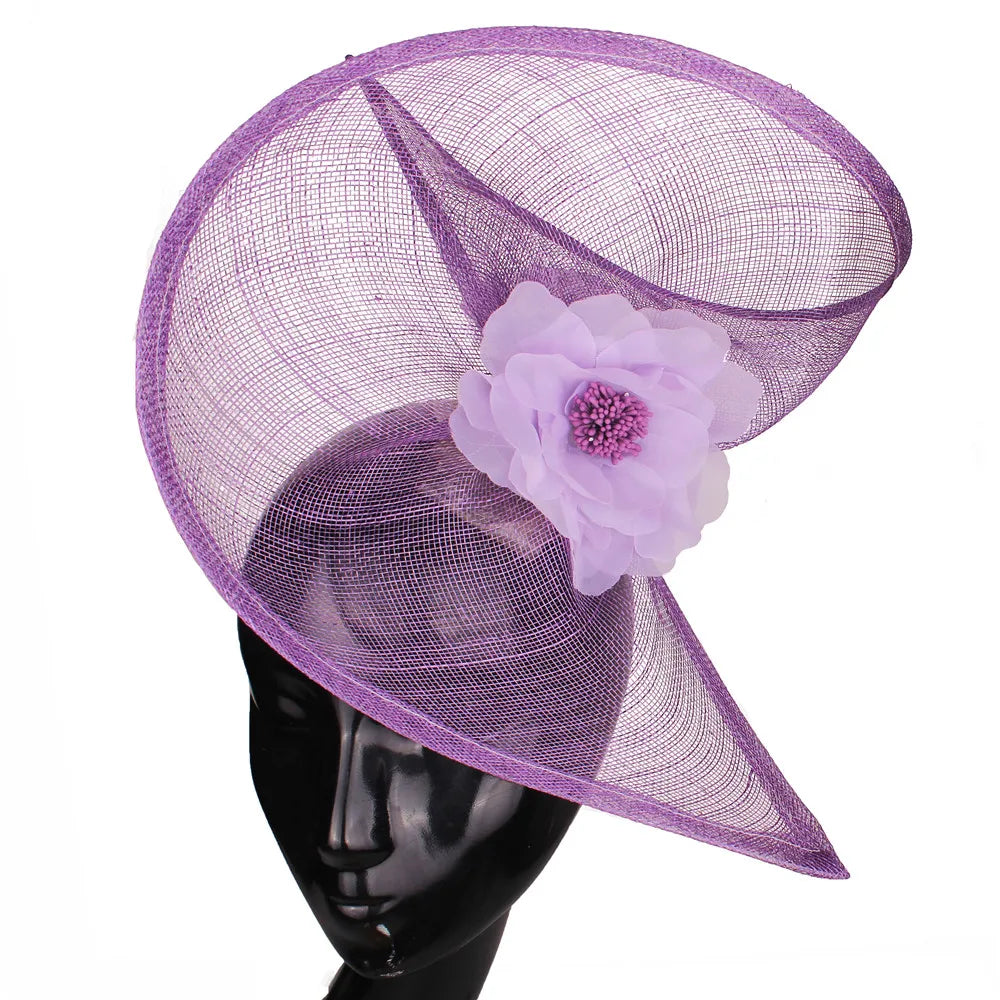 Feather Sinamay Clip Fascinator — 25 cm