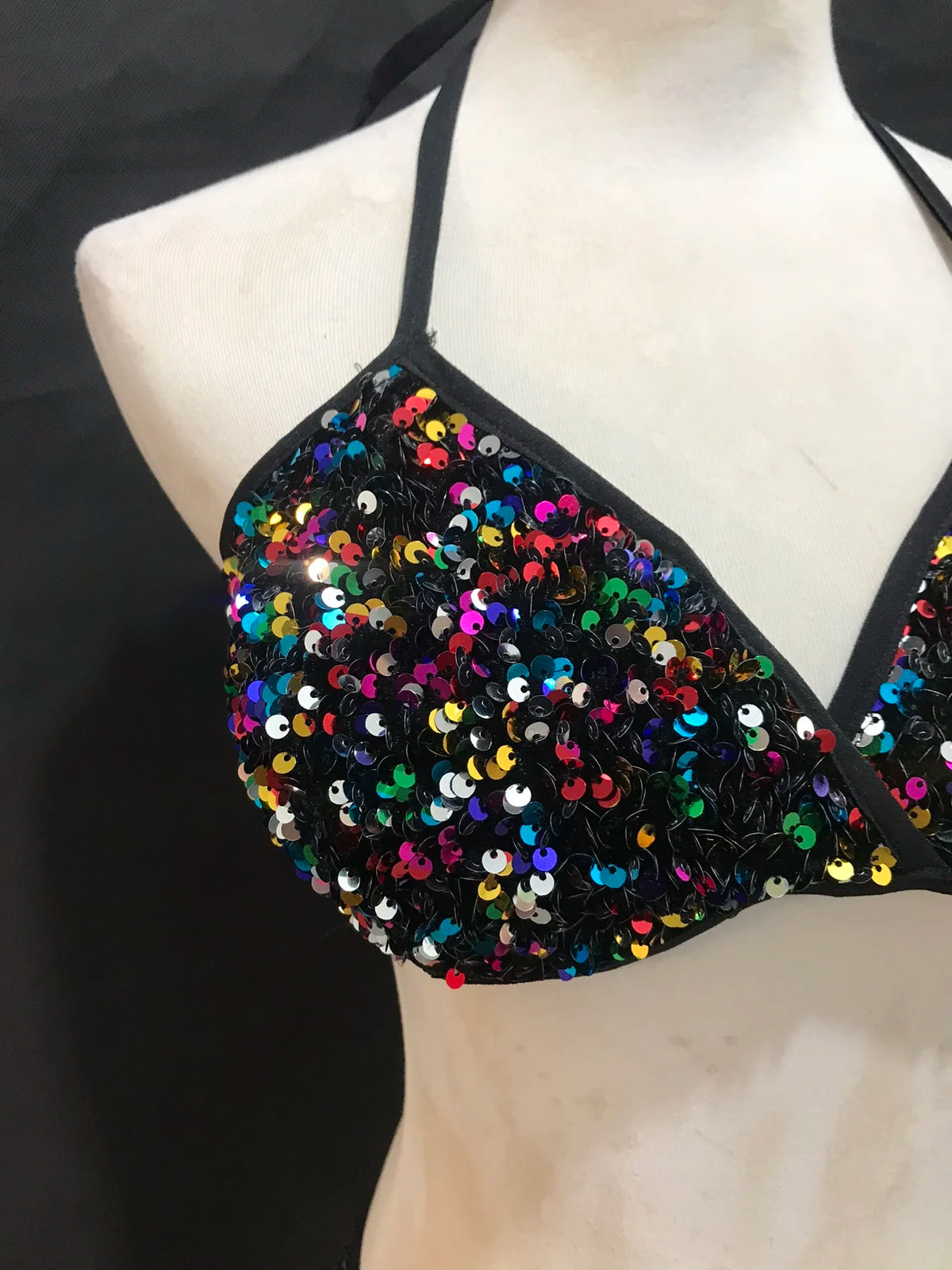 Sequin Bikini Pole Dance Costume for Women | Sparkly Rave & Nightclub Dancewear Set