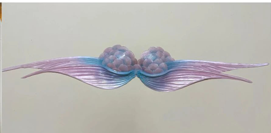Realistic Woven Silicone Mermaid Bra Strapless Underwater Photoshoot Costume Top