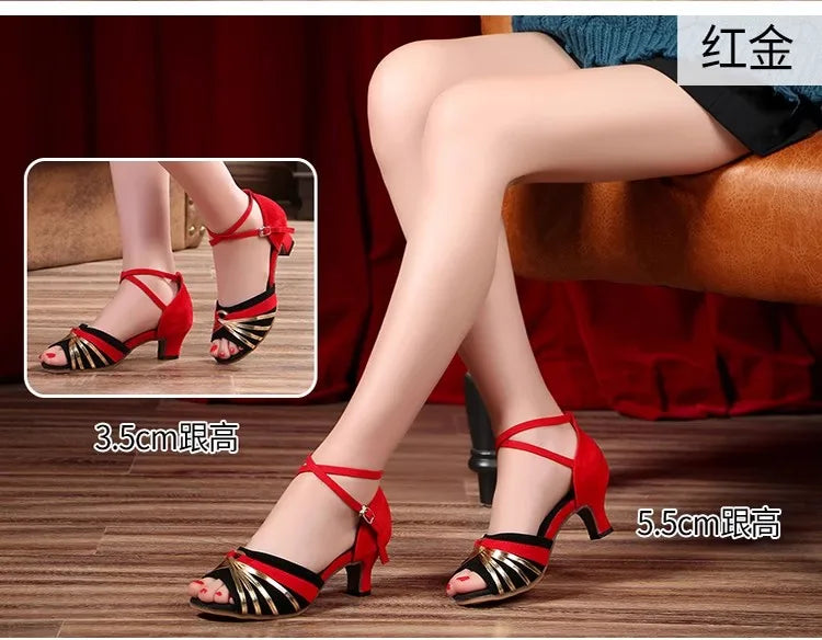 The Stardust Lumina Tango Heel – Sequin Ballroom & Latin Dance Shoe