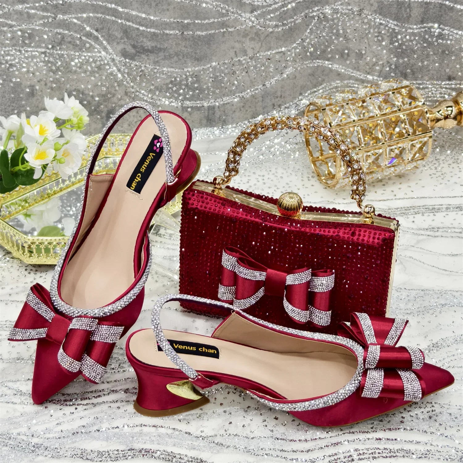 Italian Shoes with Matching Bag Set