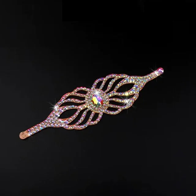 Dazzling Crystal Belly Dance Cuff Bracelet & Ring Hand Harness Jewelry