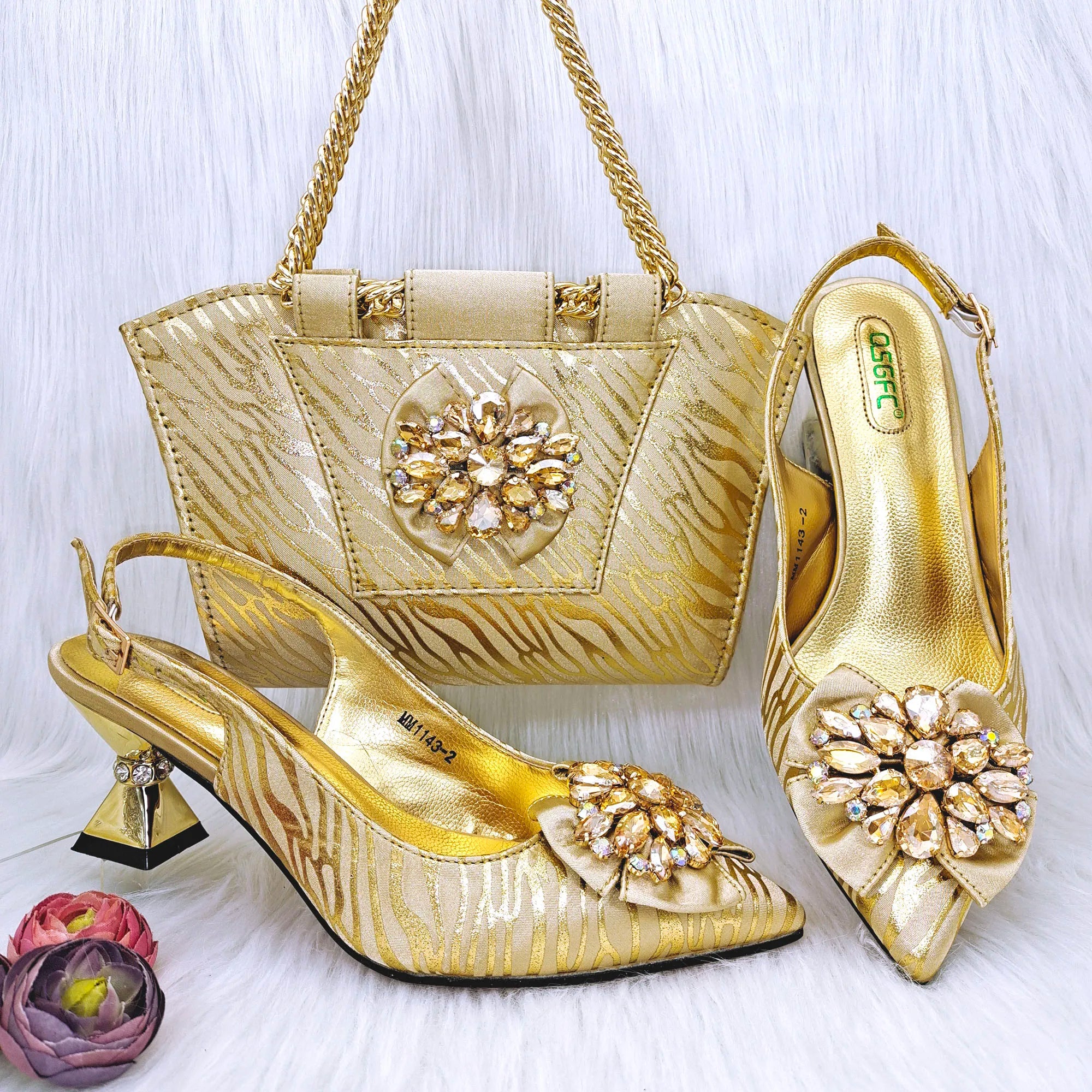 Charming Shoes And Bag Matching Set