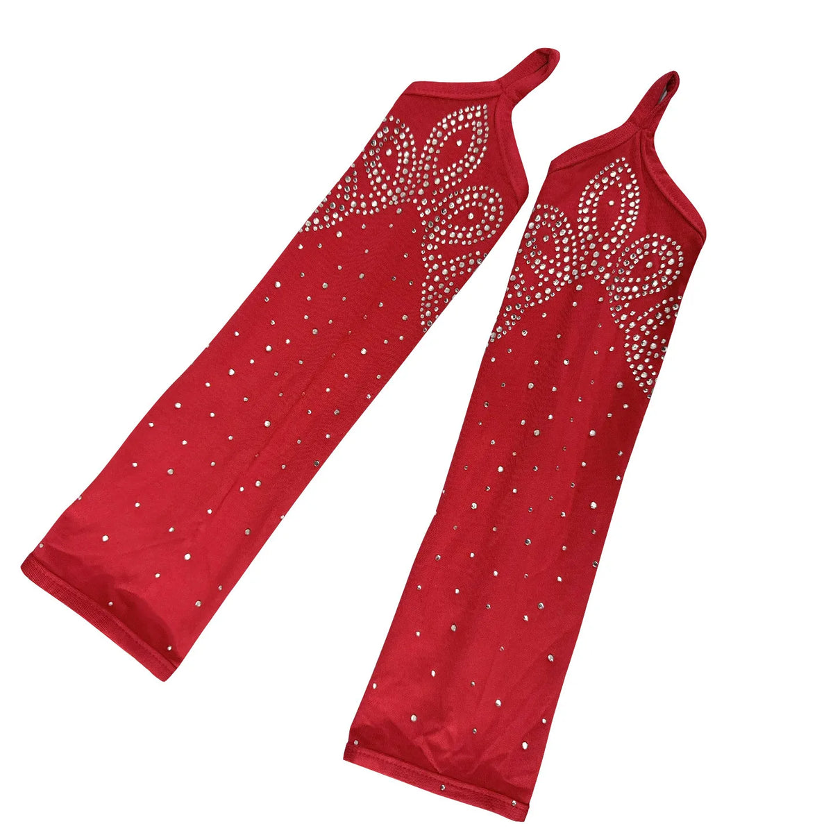 Rhinestone Fringe Dance Sleeves & Accessory Options