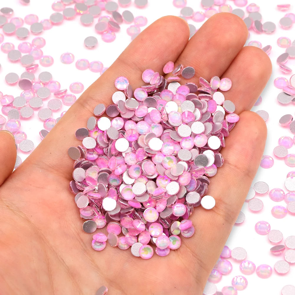Glass Crystal Flatback Rhinestones SS3-SS30 Non-Hotfix Strass Stones Bulk Pack