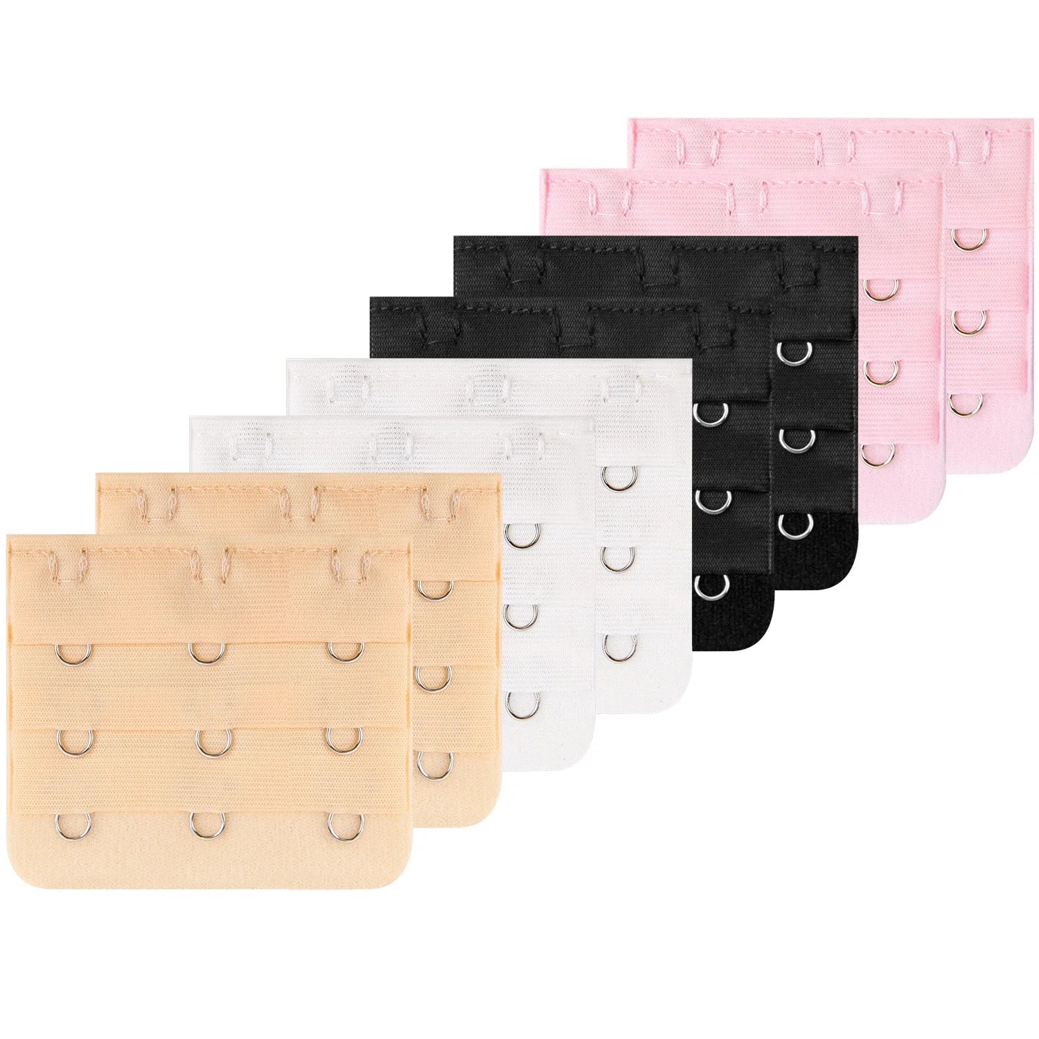 Soft Elastic Bra Extender Strap Sets (2, 3, & 4 Hook Options)