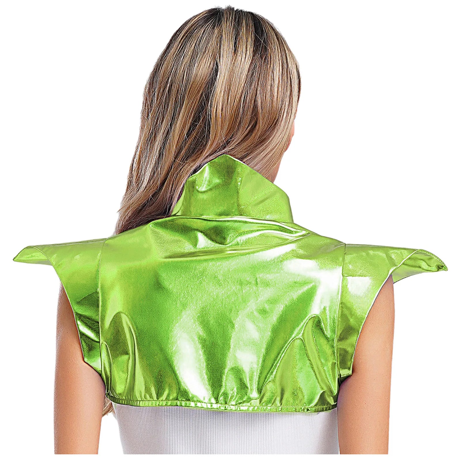 Metallic Gothic Armor Shoulder Shrug Steampunk Pauldron Collar Stage Costume