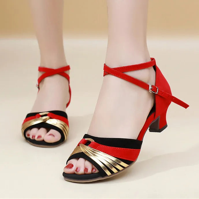 The Stardust Twilight Tango Sandal – Glitter & Sequin Ballroom Heel