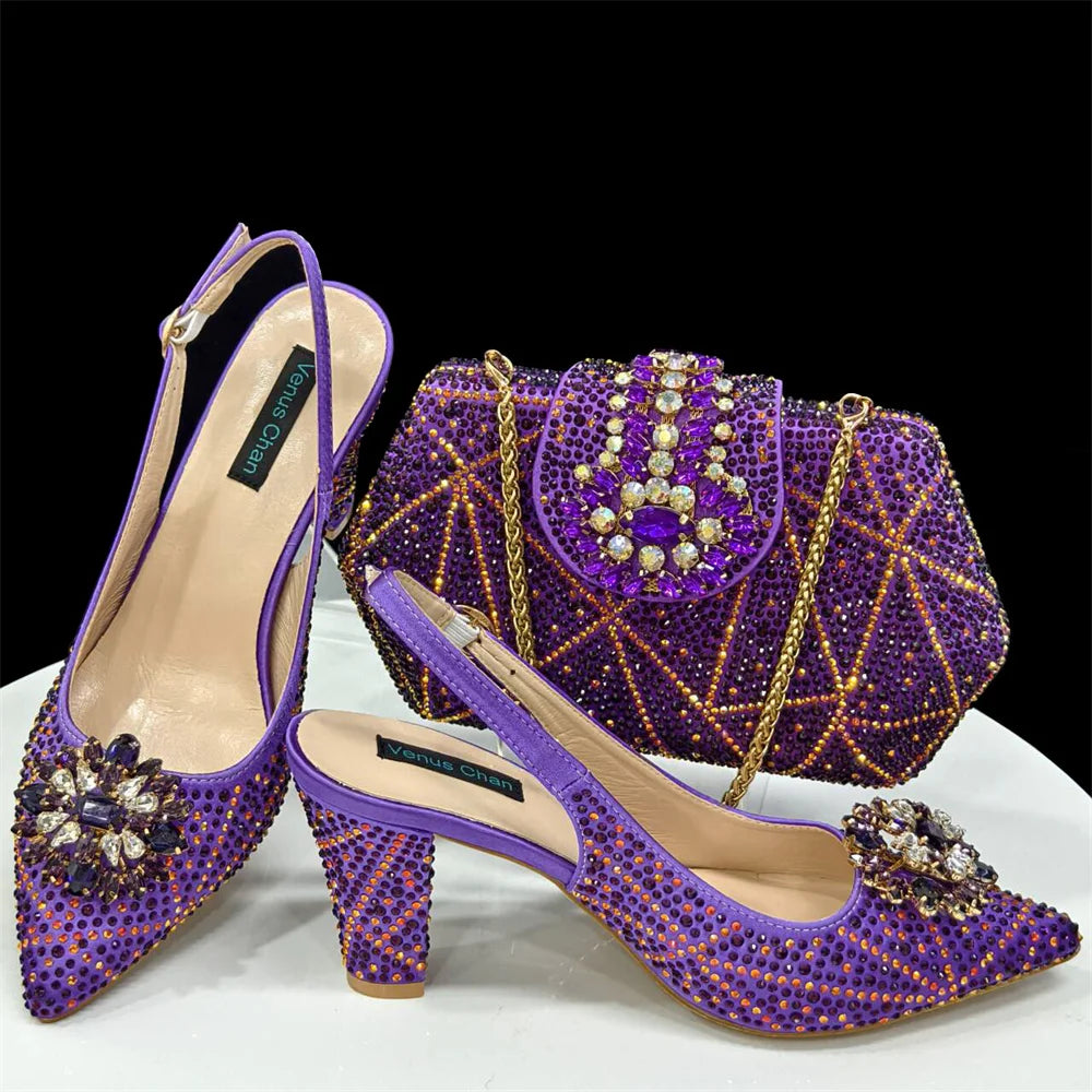 Italian Style Ladies Shoes with Matching Bag Set