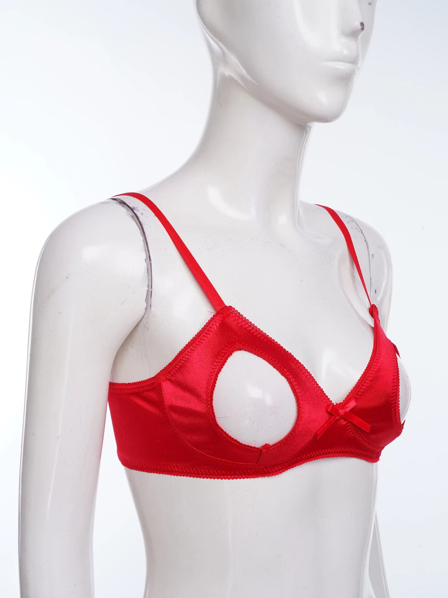 Hollow Out Open Nipple Shelf Bra