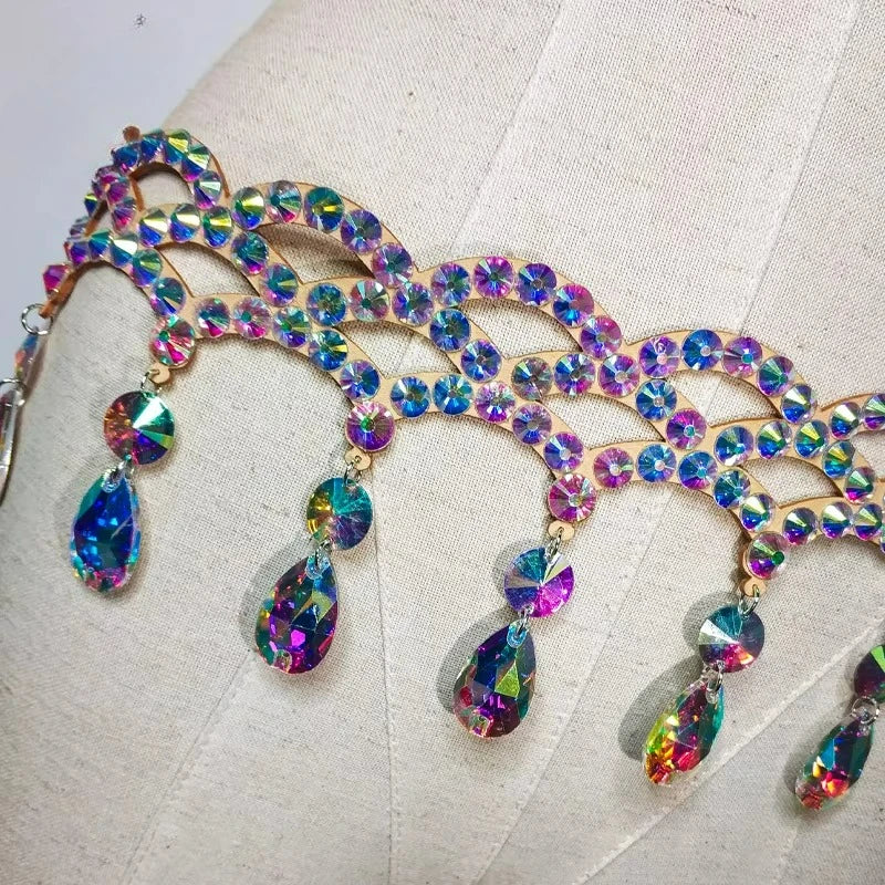 Rhinestone Tassel Hip Scarf Belt