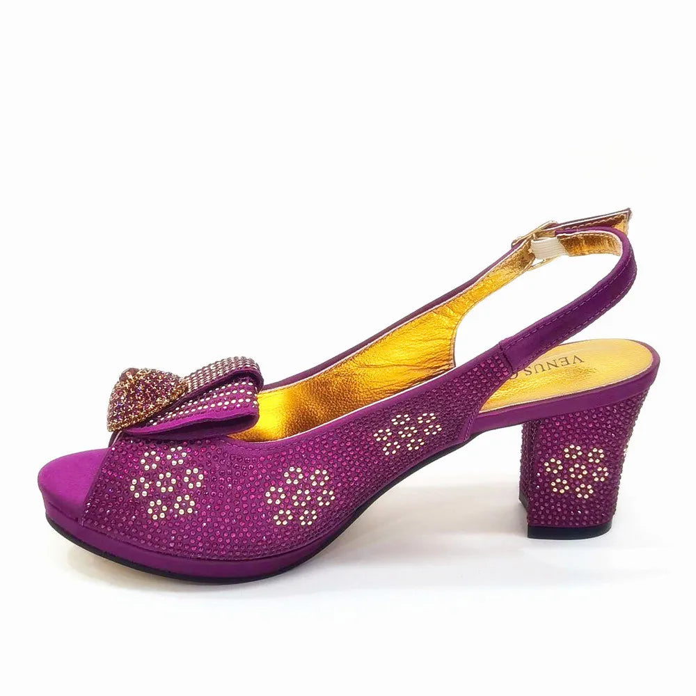 Italian Fashion Design High Heels Shoes and Bag Set