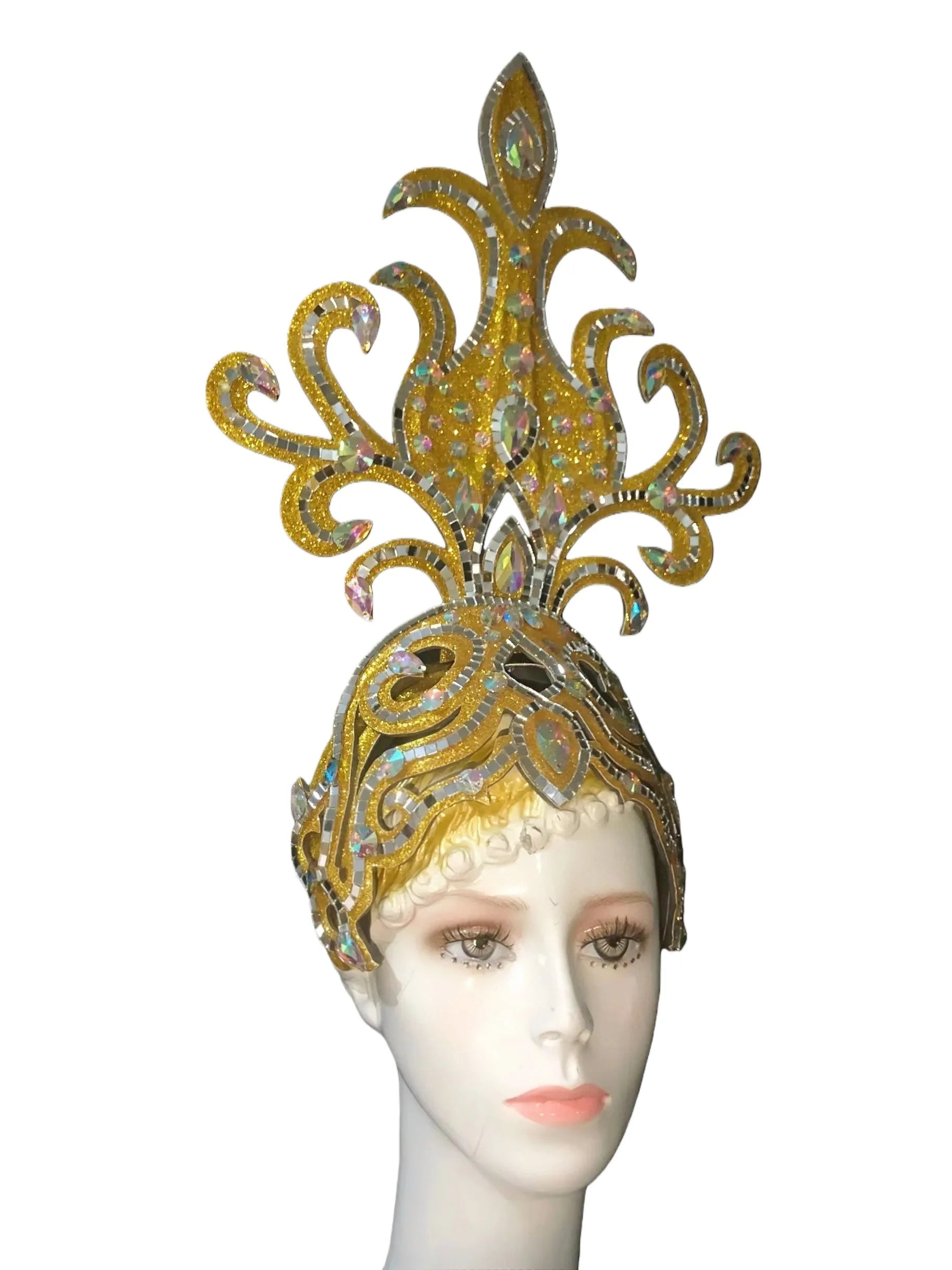 Brazil Rio Spanish Cuba Santiago Havana Venice Dionysia carnival Float Mask dress masque ball costume samba Golden Crown