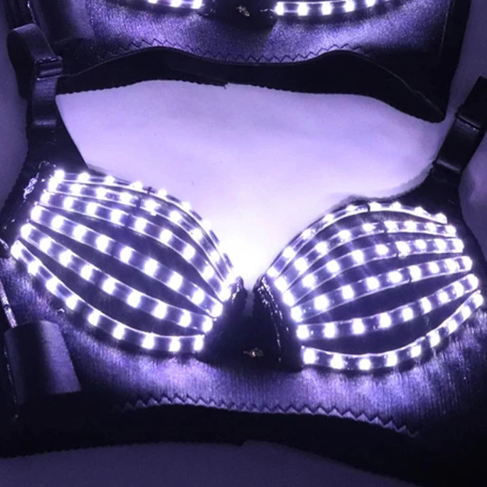 Light-Up LED Bra Clubwear Costume Set