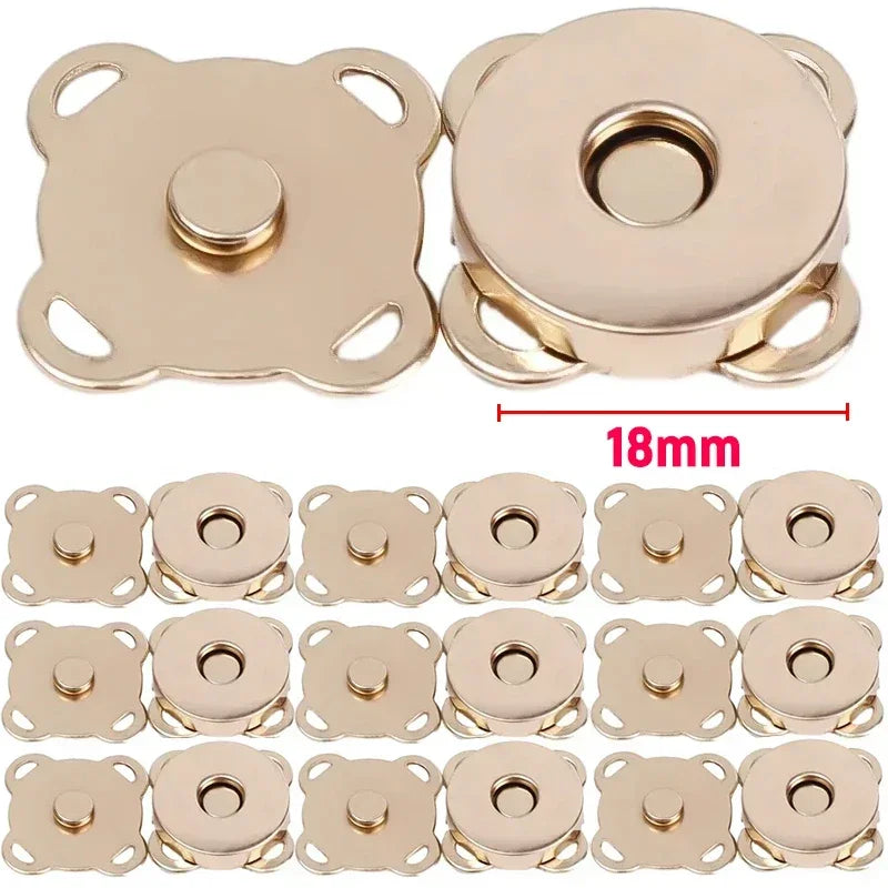 Magnetic Snap Fastener Clasps & Buttons for Bags, Purses & DIY Crafts