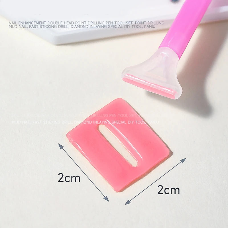 3PC Rhinestone Pen Tool Set with Tray and Wax Pad