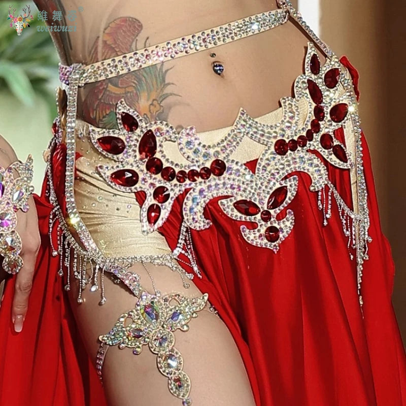 AB Stone Dance Chain Belt & Leg Loop Jewelry