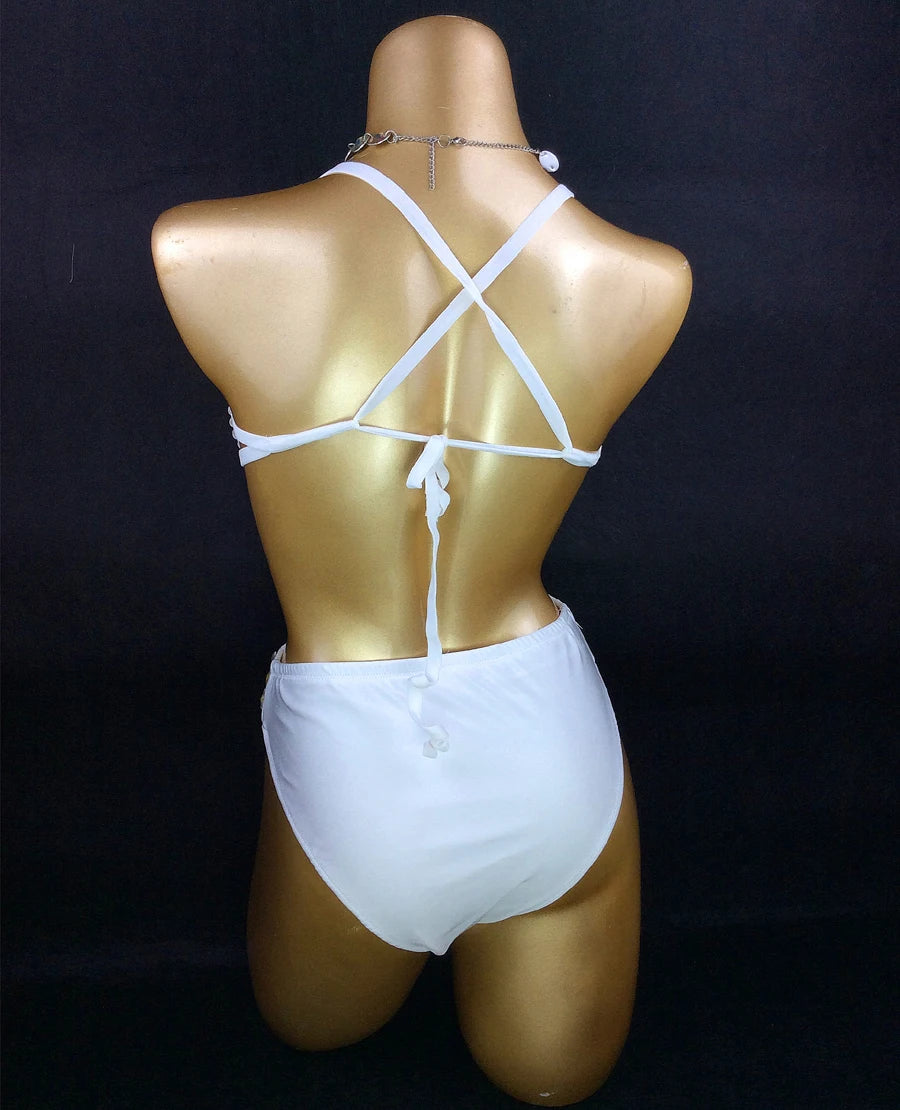 Sparkly Samba Carnival AB Crystal Wire Bra & High-Waisted Panties Costume Set