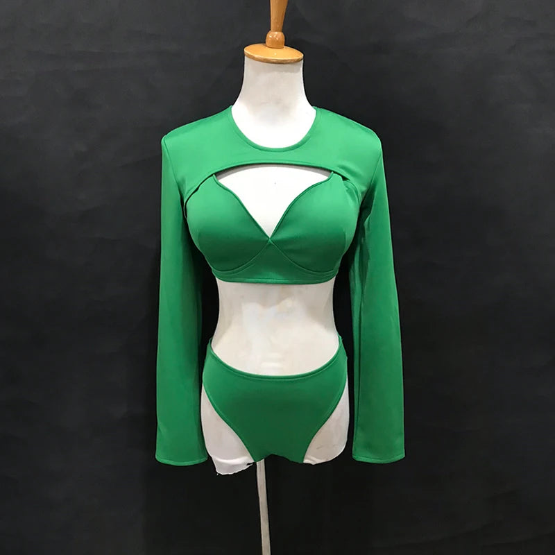 The Stardust Electra Performance Set – Long-Sleeve Pole & Gogo Bikini