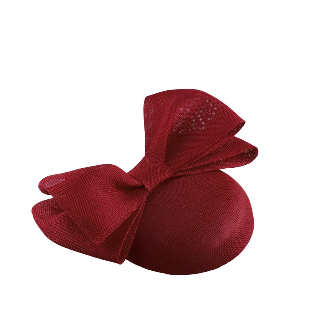 Elegant Sculpted Sinamay Bow Fascinator Headband Kentucky Derby Cocktail Hat