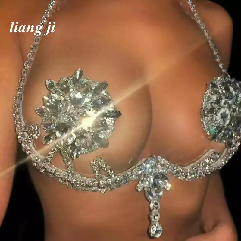 Crystal Costume Bra Body Chain