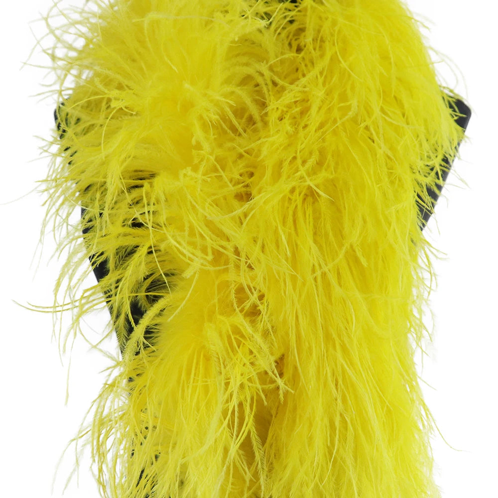 Premium Natural Ostrich Feather Multi-Ply Performance Boa