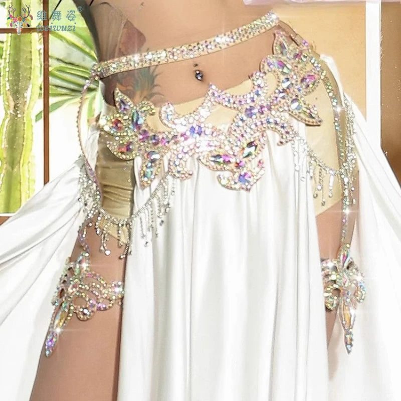 AB Stone Dance Chain Belt & Leg Loop Jewelry