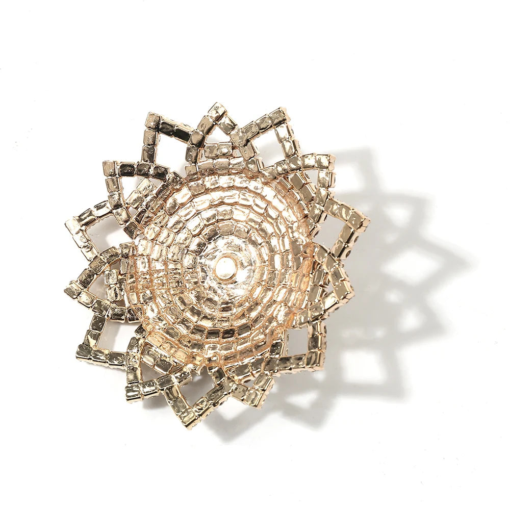 Sparkly Rhinestone Ornate Starburst Reusable Nipple Pasties Self-Adhesive Breast Covers
