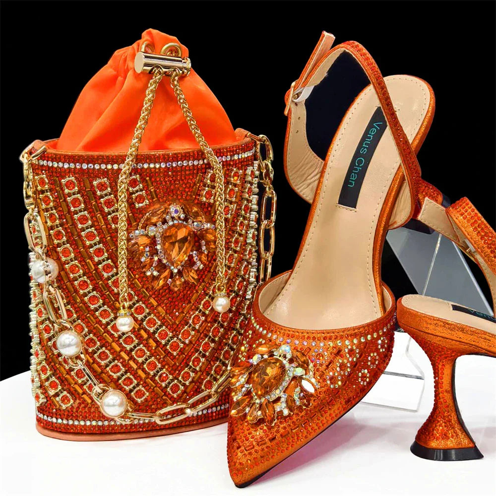 New Italian Shoes and Bags Matching Set Design Wedding 01