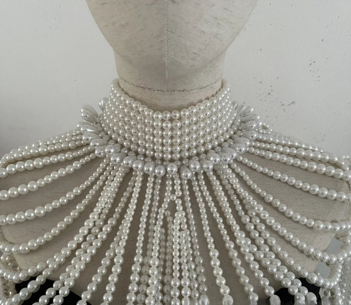 Simulated Pearl Costume Bra Body Chain