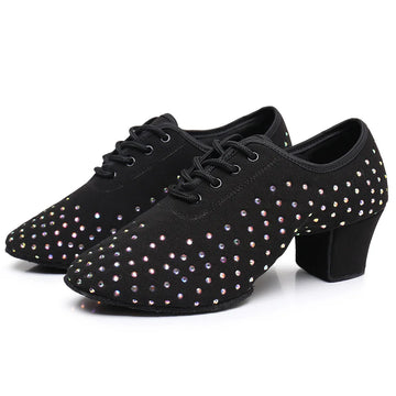The Stardust Midnight Flash Oxford – Rhinestone Lace-Up Dance Shoe